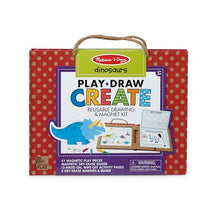 Dinosaur Reusable Drawing and Magnet Kit with Markers and 41 Magnets