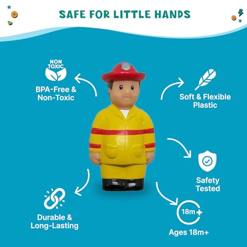 Set of 8 Multicultural Community Helper Career Figures for Toddlers