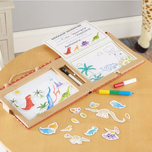 Dinosaur Reusable Drawing and Magnet Kit with Markers and 41 Magnets