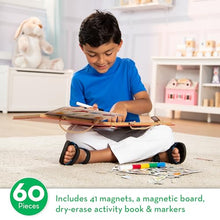 Dinosaur Reusable Drawing and Magnet Kit with Markers and 41 Magnets
