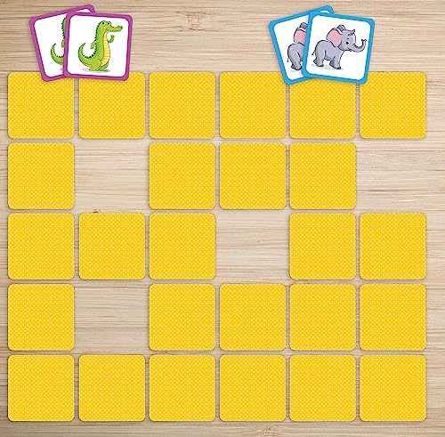 Animal Memory Match Game with 72 Cards for Kids Learning