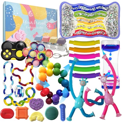 25 Pack Sensory Fidget Toy Set for Focus Calming and Tactile Play