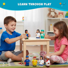 Set of 8 Multicultural Community Helper Career Figures for Toddlers