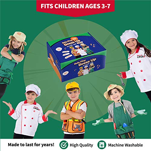Washable 3 in 1 Toddler Dress Up Clothes Pretend Play Set for Kids