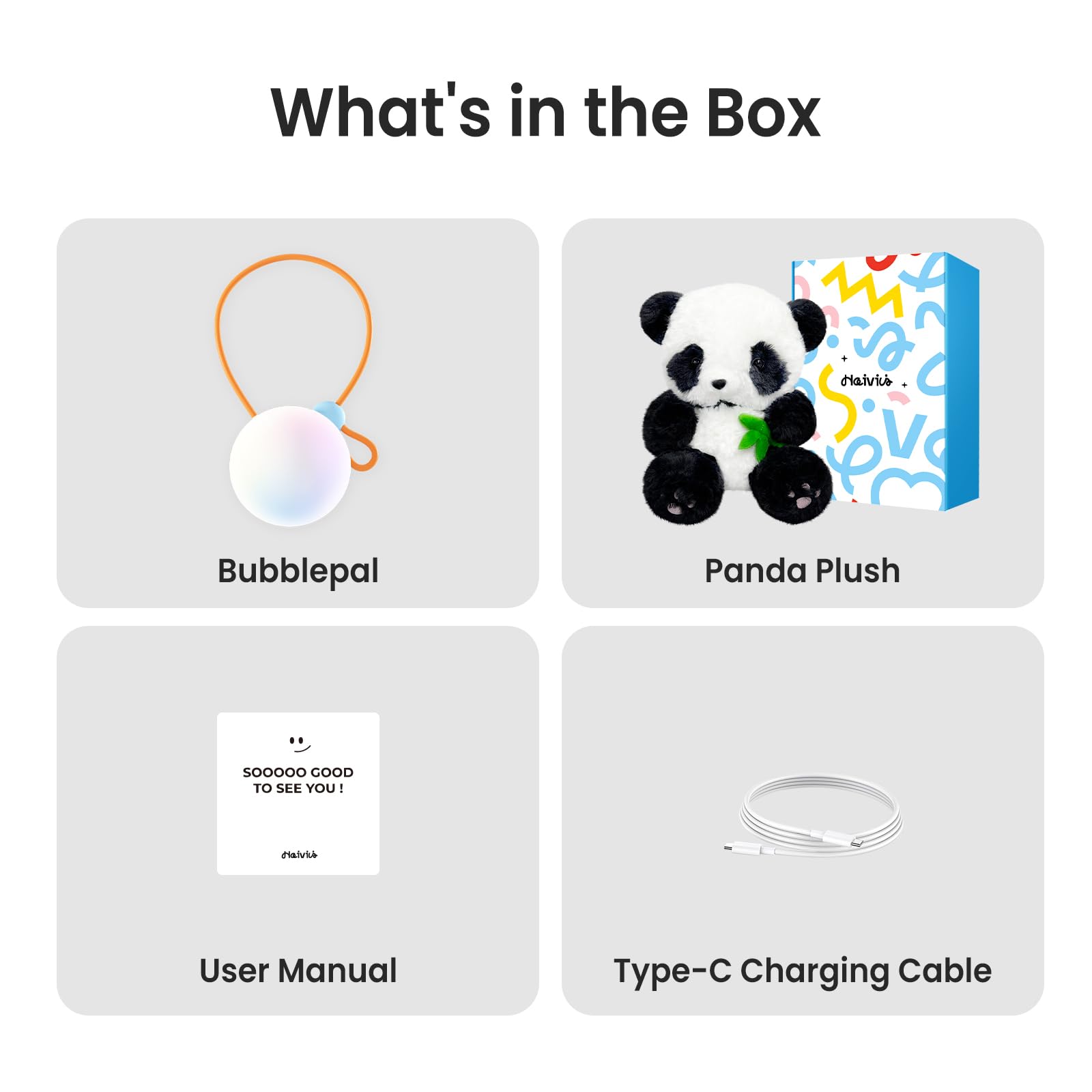 AI Panda Robot Companion with Smart Voice App and WiFi