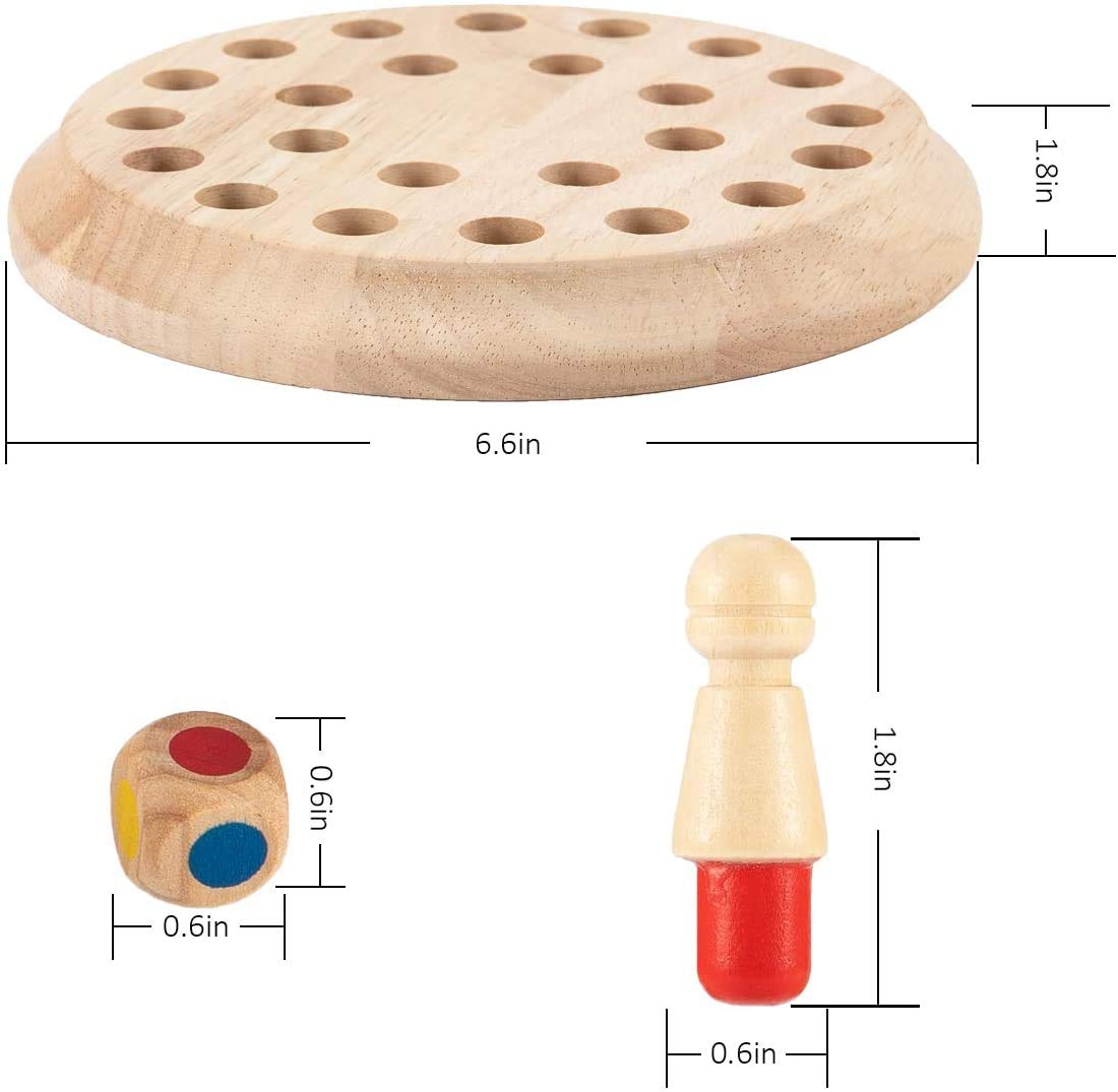 Wooden Memory Chess Matching Game Montessori Learning Toy for Kids