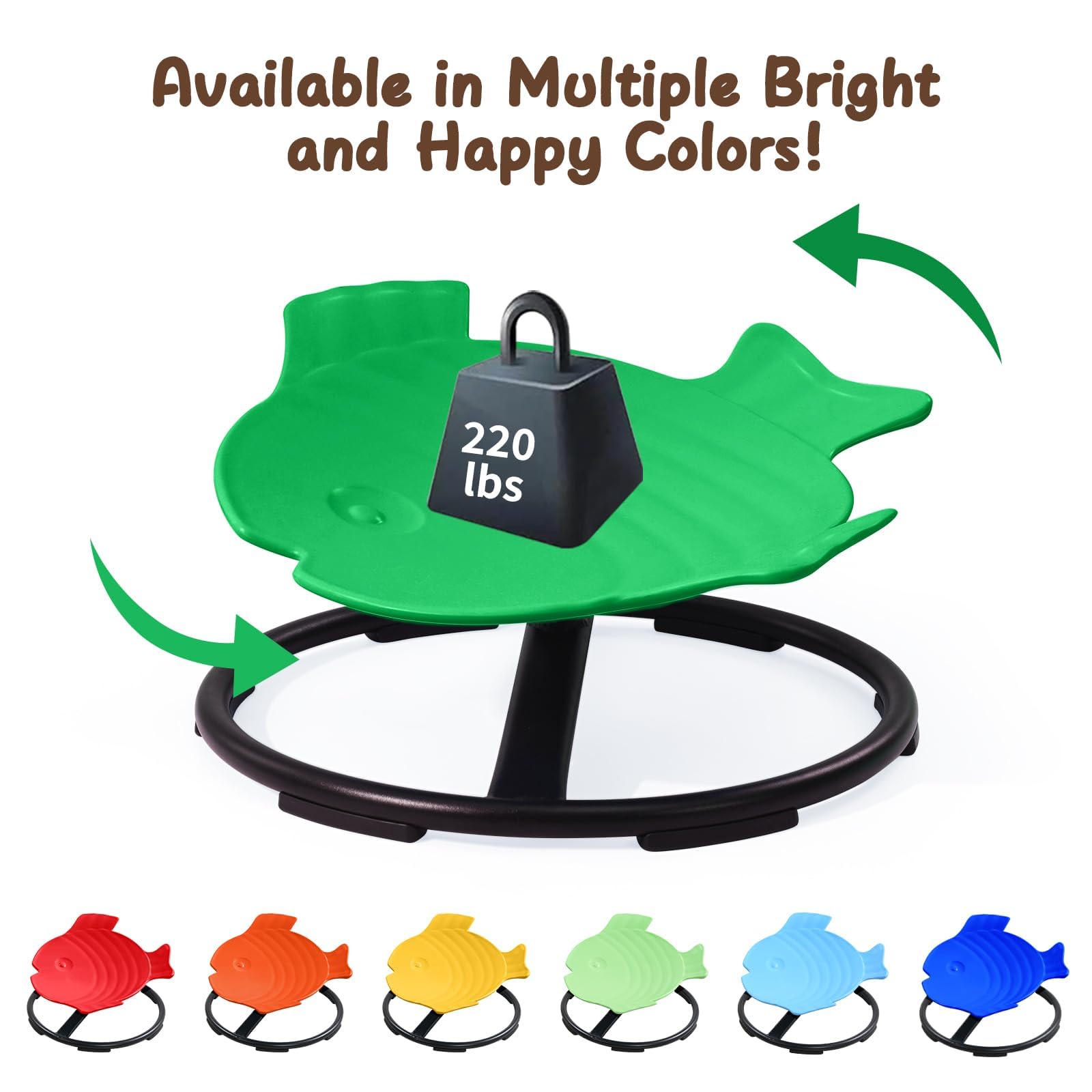 Fish Shaped Spinning Sensory Chair for Kids Coordination and Balance