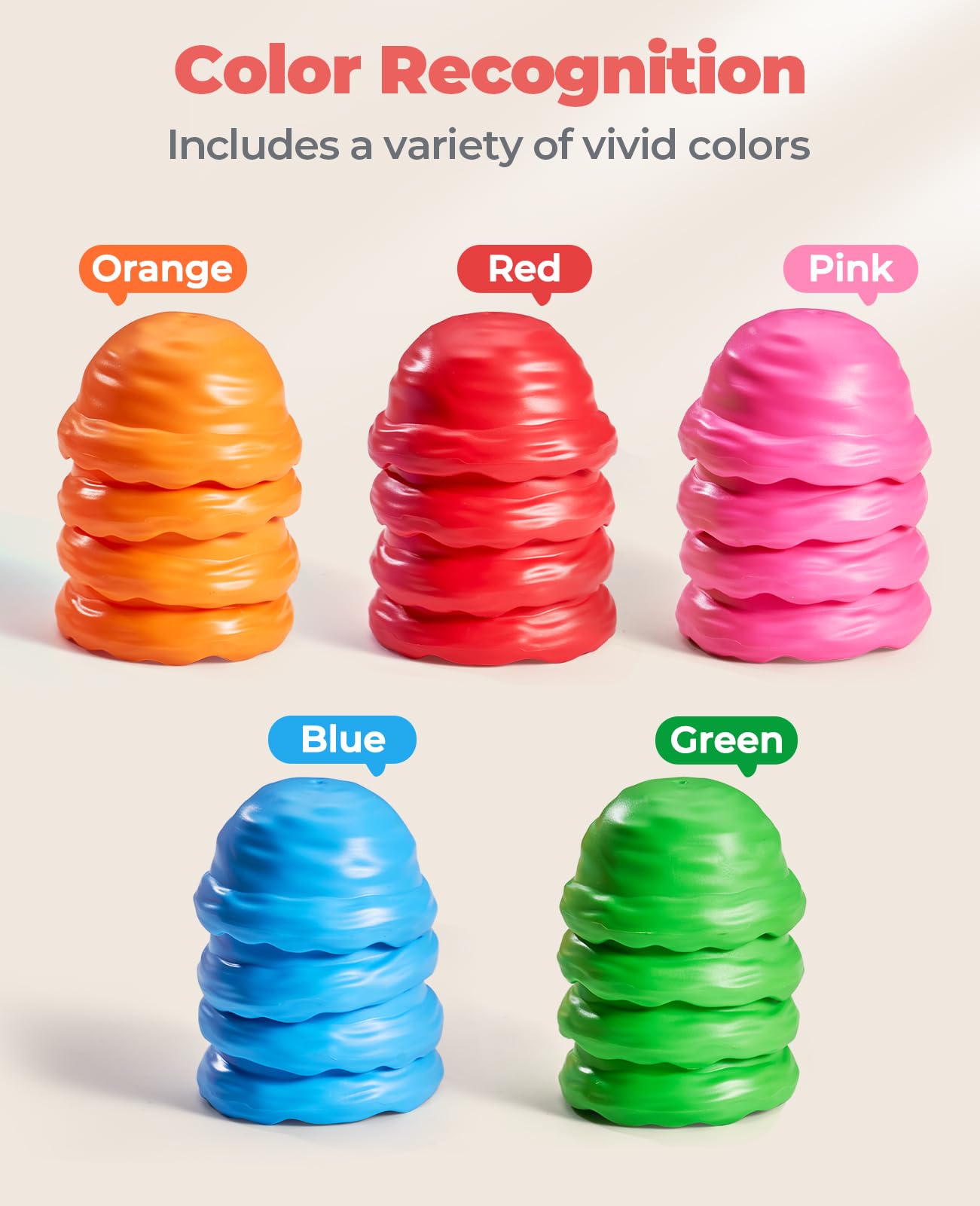 Ice Cream Counting and Color Sorting Set for Preschool Learning