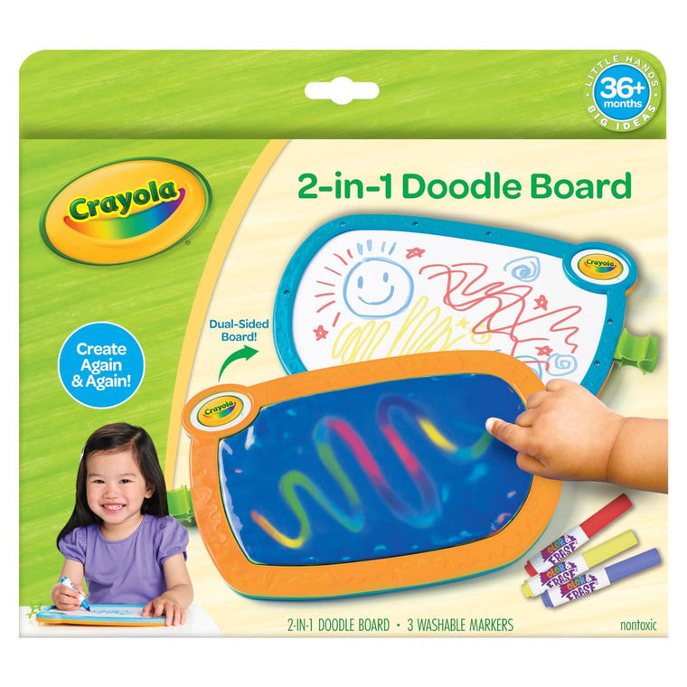 Two in One Erasable Doodle Board for Toddlers Drawing Travel Tablet