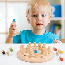 Wooden Memory Chess Matching Game Montessori Learning Toy for Kids
