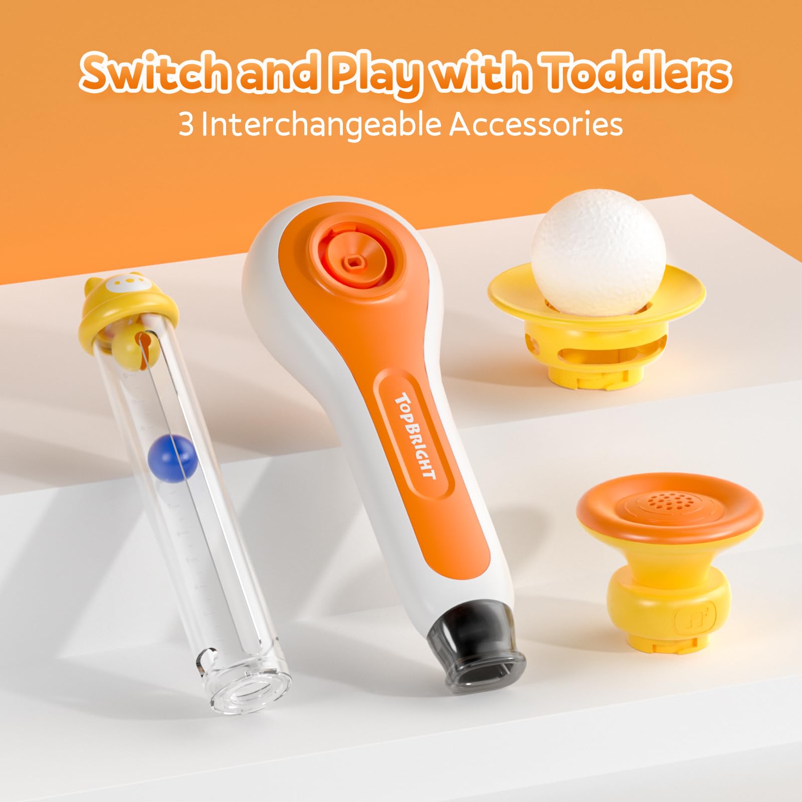 3 in 1 Sensory Activity Toy with Whistle Bell Tube and Ball Blowing
