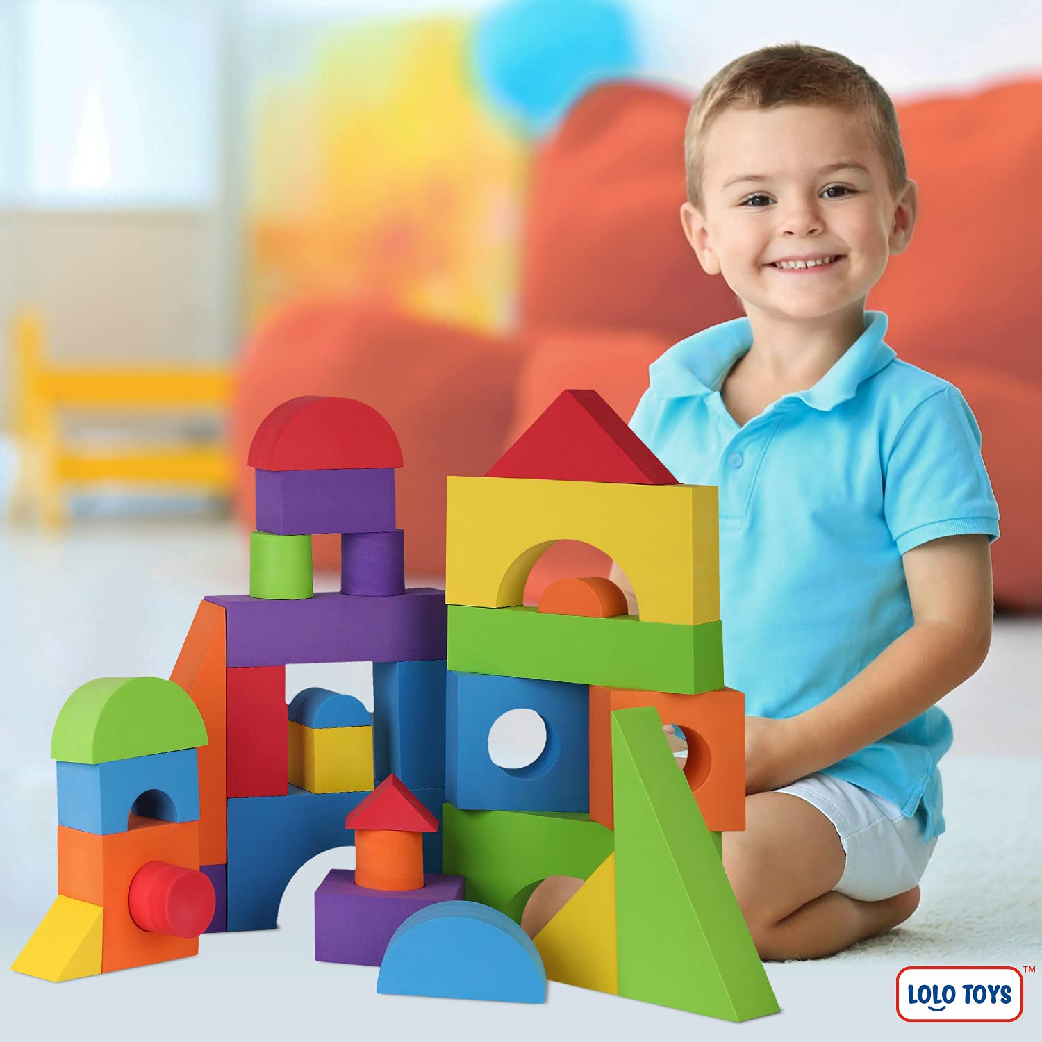 Giant Jumbo Foam Building Blocks for Toddlers