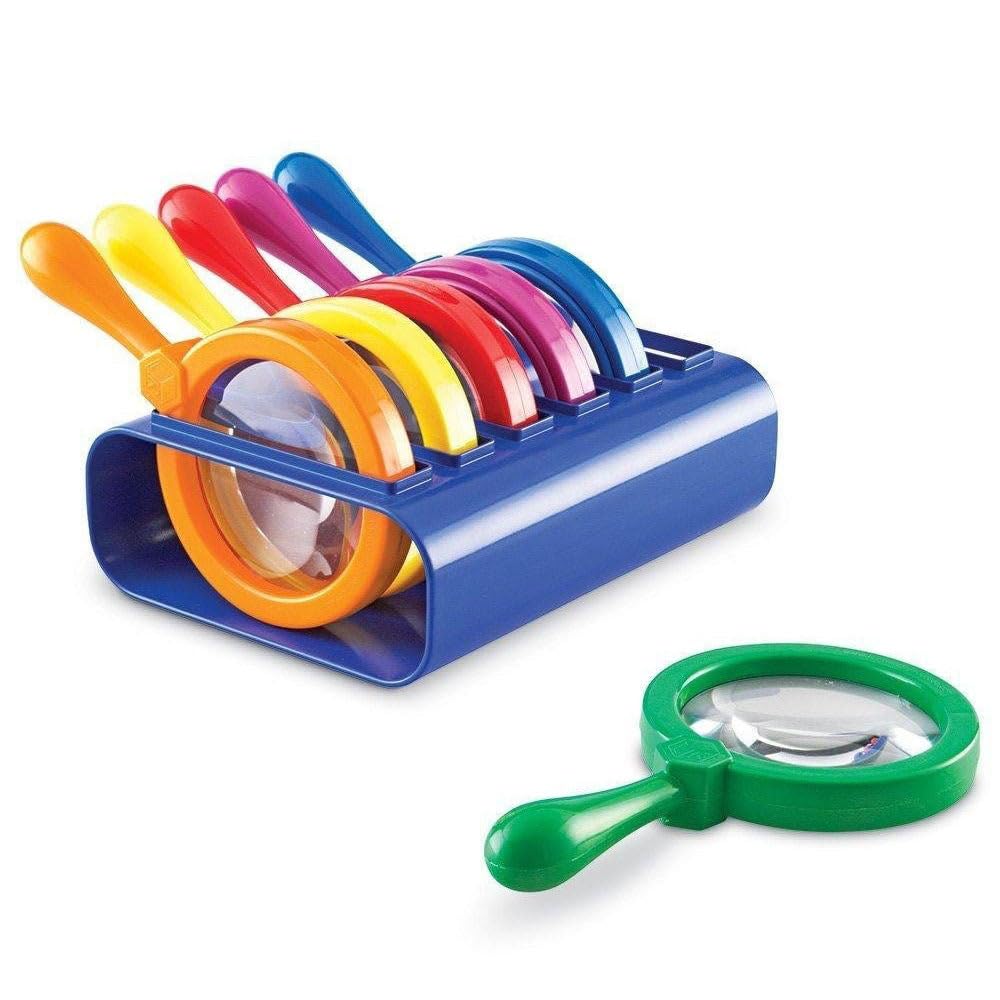Set of 6 Jumbo Magnifiers with Stands for Science Discovery