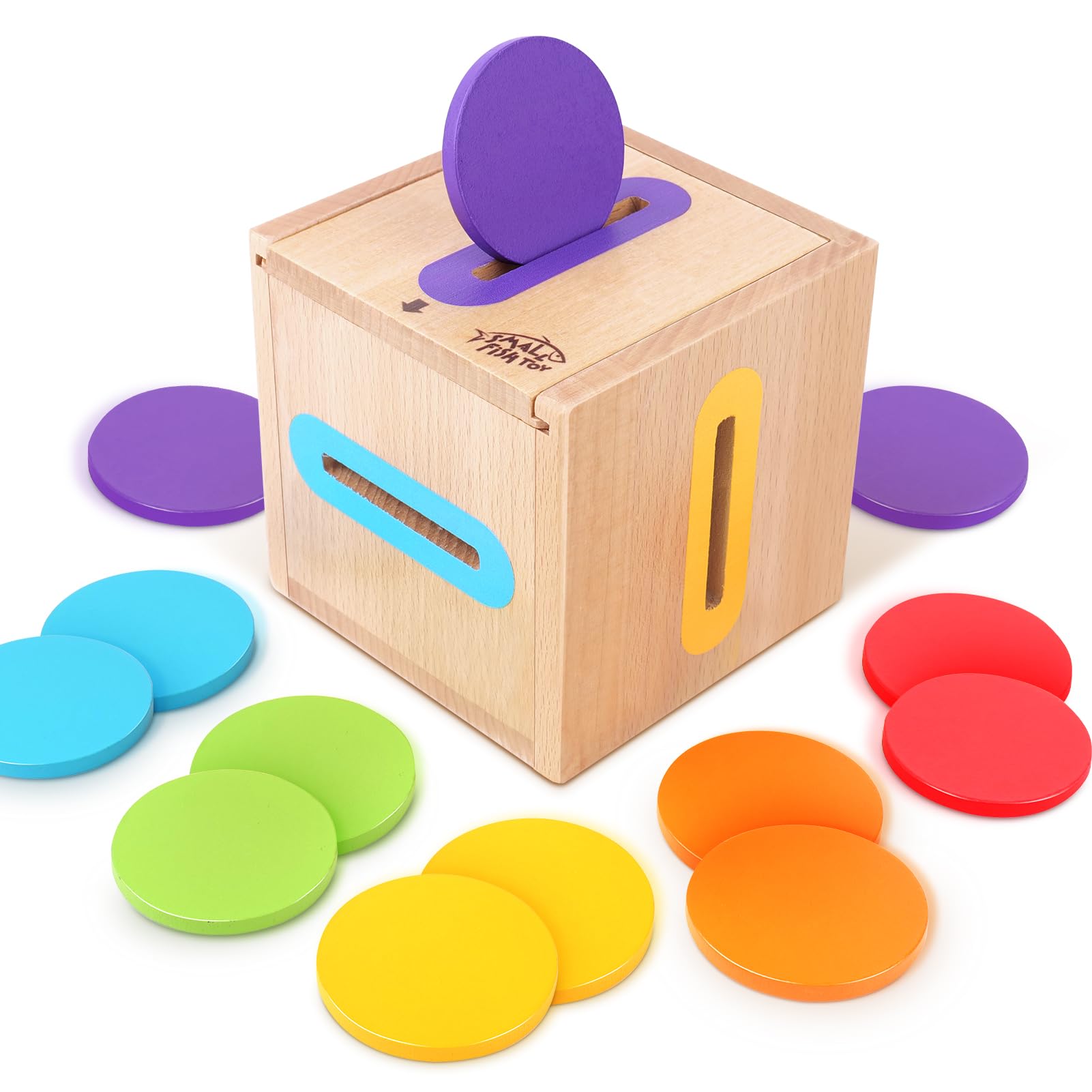 Montessori Wooden Color Sorting Toy for Toddler Fine Motor Learning