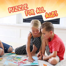 Jumbo Educational Geography Jigsaw Puzzle for Kids Made in USA