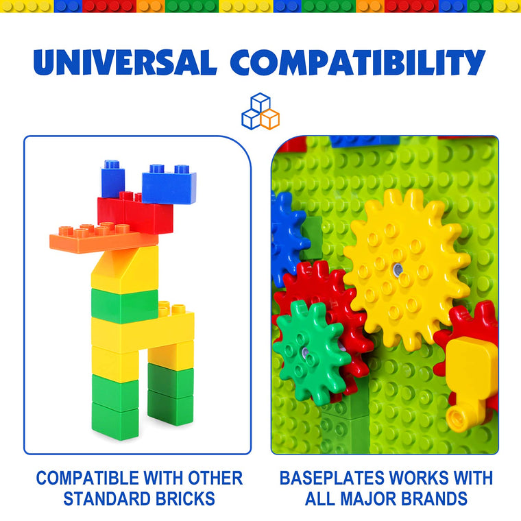 Large Classic Building Blocks for Kids with Baseplate 101 Piece STEM Toy