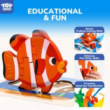 Wooden Sea Animal Puzzles for Toddlers Montessori Learning Toy