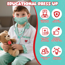 Kids Doctor Costume 8 Piece Dress Up Play Set with Stethoscope