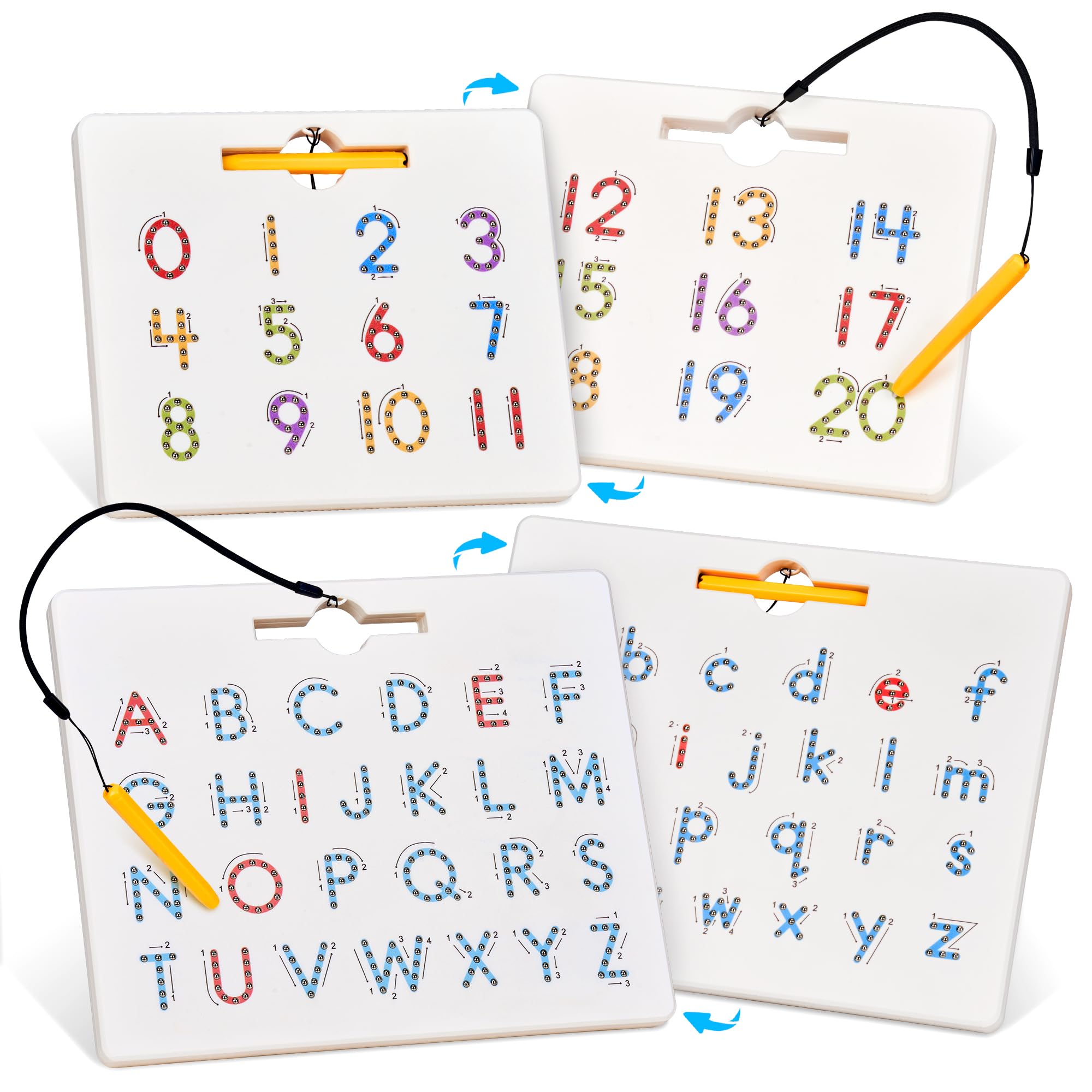 Double Sided Magnetic Letter and Number Board for Kids Learning