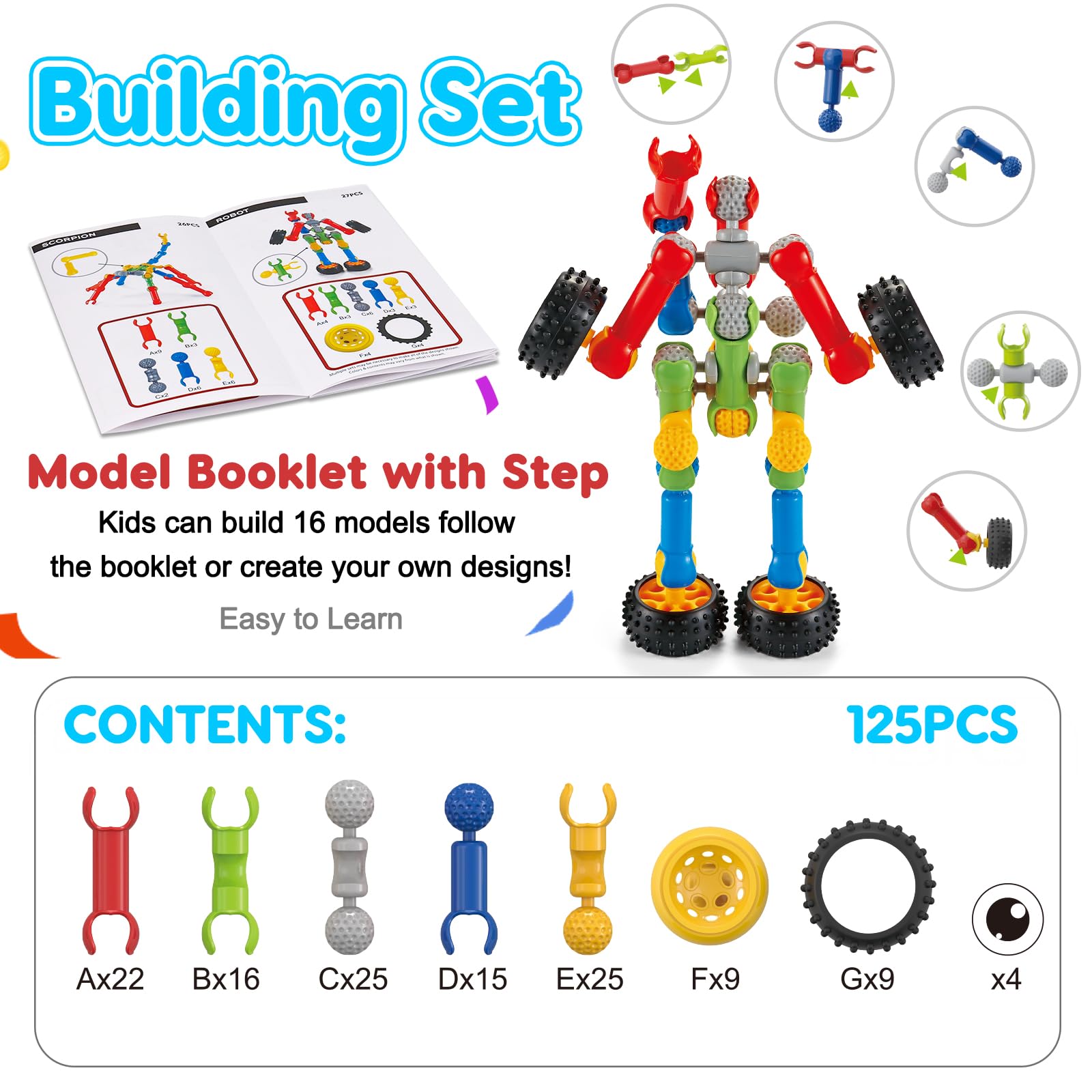 STEM Building Toys for Kids Ages 3 to 8 Creative Learning Gift