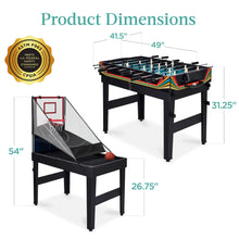 Combo Game Table Set with Ping Pong Foosball Air Hockey Chess Checkers