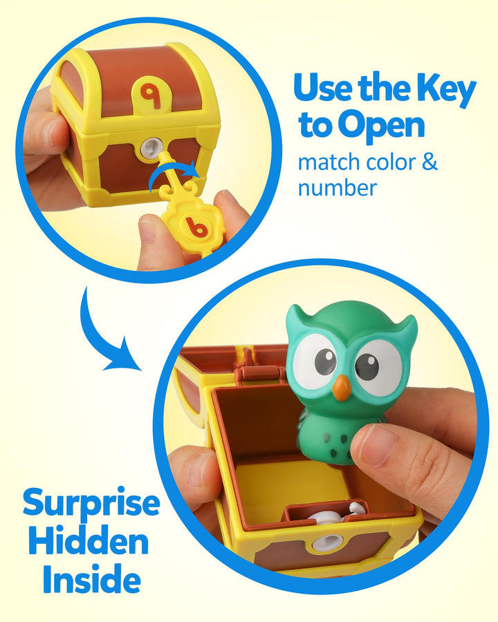 Fine Motor Animal Finger Puppets with Number Locks and Color Sorting Game