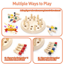 Wooden Memory Chess Matching Game Montessori Learning Toy for Kids