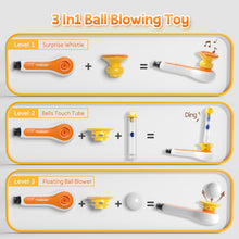 3 in 1 Sensory Activity Toy with Whistle Bell Tube and Ball Blowing