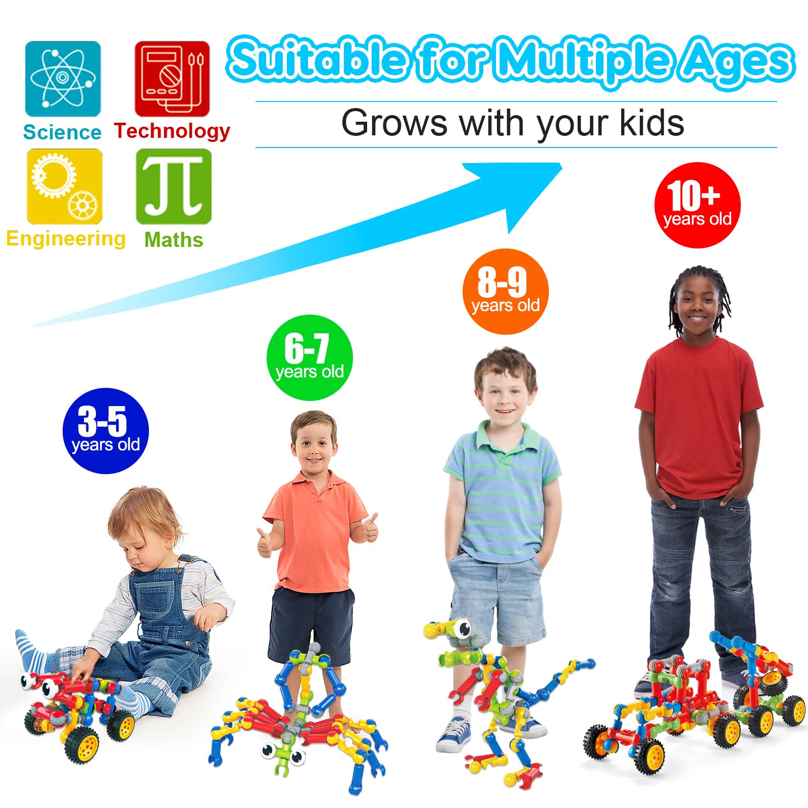 STEM Building Toys for Kids Ages 3 to 8 Creative Learning Gift