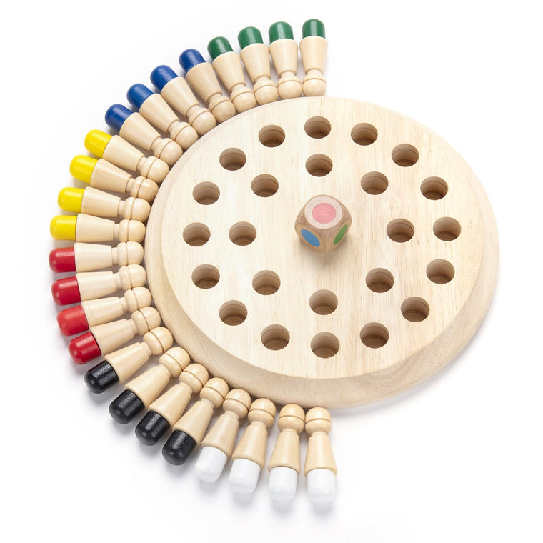 Wooden Memory Chess Matching Game Montessori Learning Toy for Kids