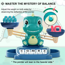 Dinosaur Math Balance and Letter Matching Toy for Early Learning