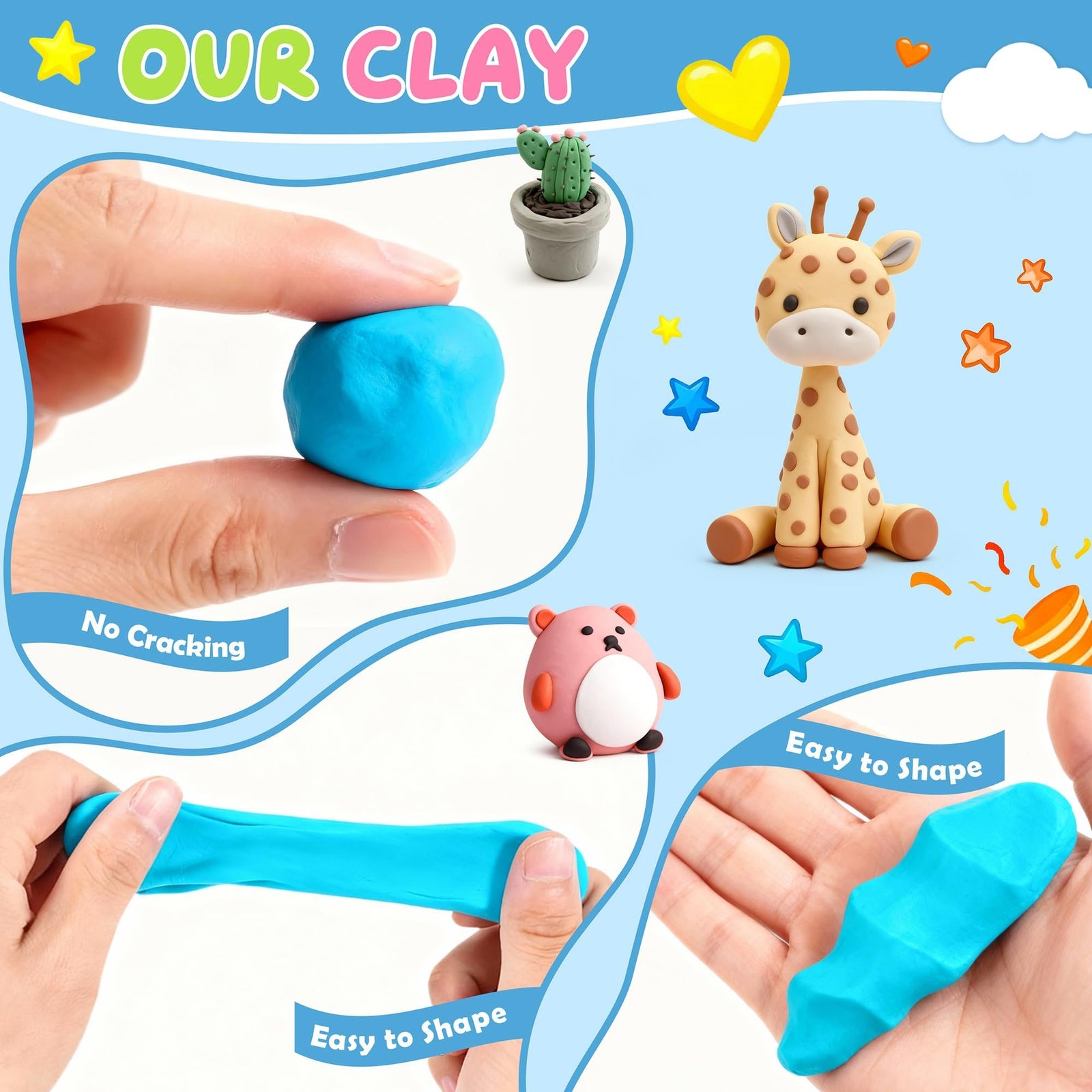 Polymer Clay Kit for Kids Creative Craft Set