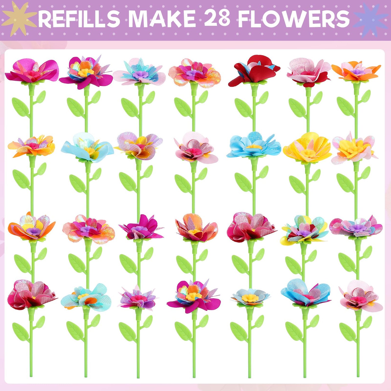 Flower Bouquet Craft Kit for Girls Educational DIY Building Toy