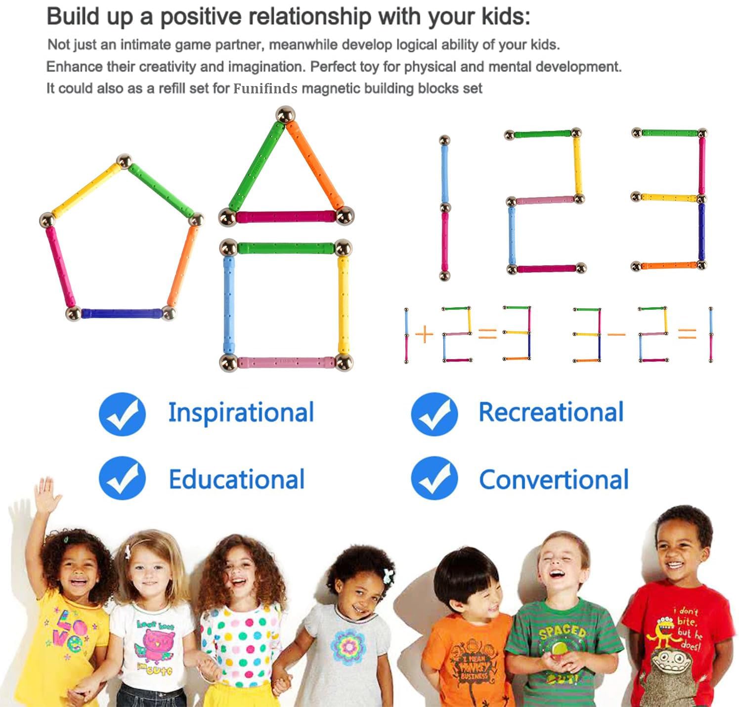 Building Sticks Construction Toy for Kids Creative STEM Play