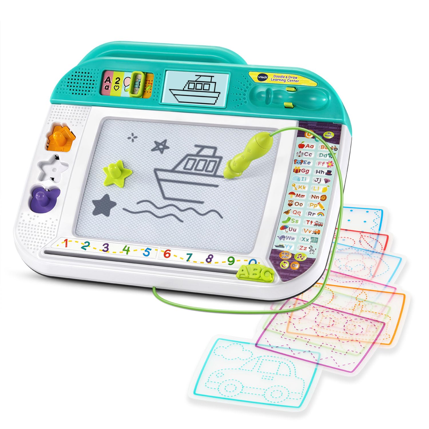 Doodle and Draw Learning Center with Stencils and Stamps for Ages 3 Up