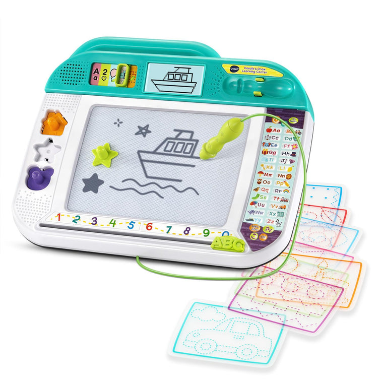 Doodle and Draw Learning Center with Stencils and Stamps for Ages 3 Up