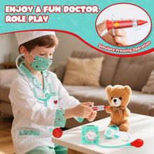 Kids Doctor Costume 8 Piece Dress Up Play Set with Stethoscope