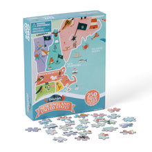 250 Piece United States Geography Jigsaw Puzzle with Landmarks and Flags