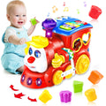 Musical Train Toy with Blocks Lights and Early Learning Play for Toddlers
