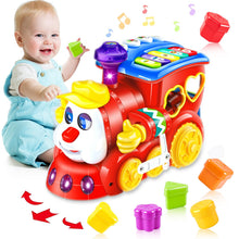 Musical Train Toy with Blocks Lights and Early Learning Play for Toddlers
