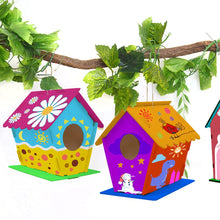 Build and Paint Wooden Birdhouse Craft Kit for Kids with Paints