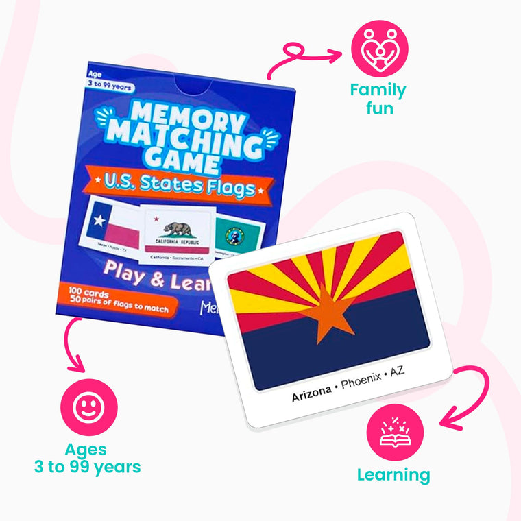 Memory Matching Game for Kids Learning and Family Play