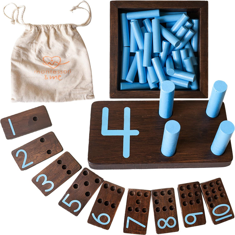 Counting Pegboards Set for Early Math Learning
