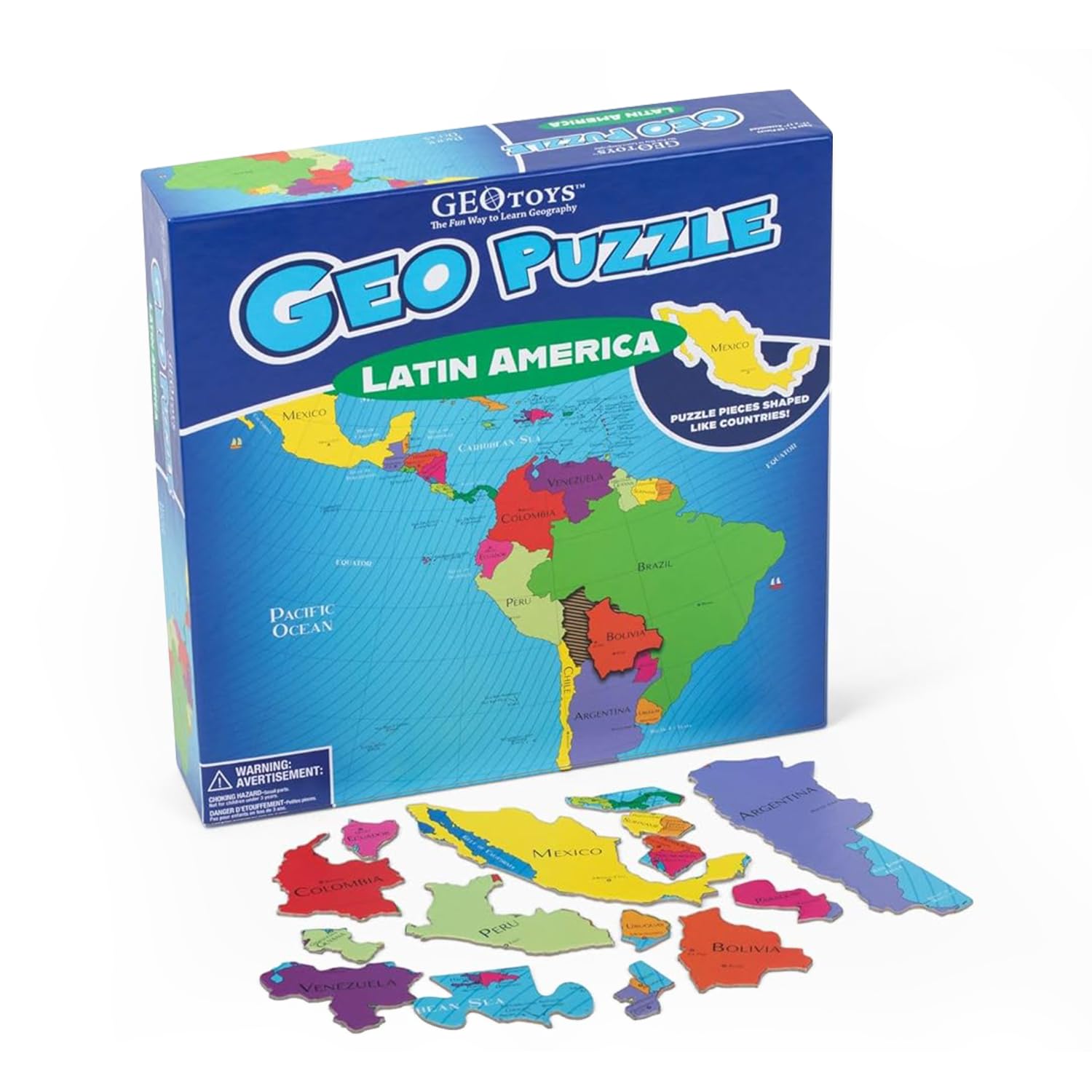 Jumbo Educational Geography Jigsaw Puzzle for Kids Made in USA