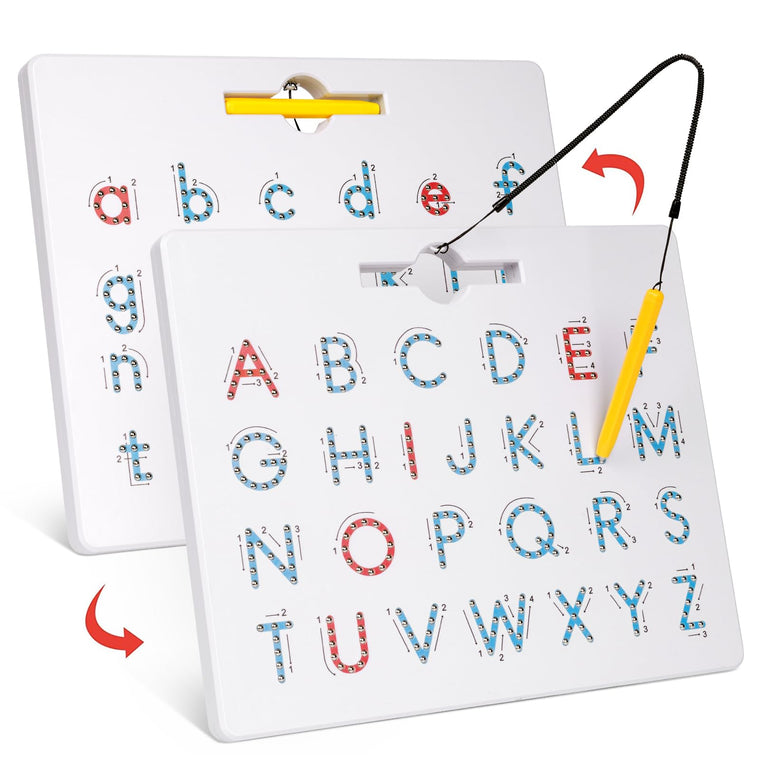 Double Sided Magnetic Letter and Number Board for Kids Learning