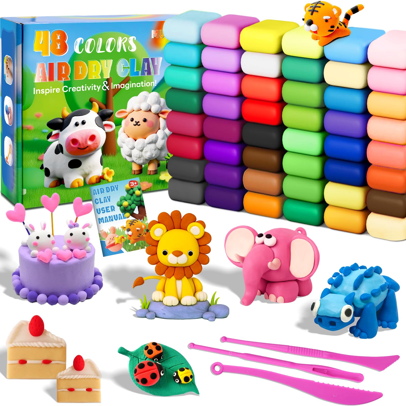 Air Dry Clay Kit for Kids Creative Modeling Craft Set