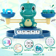 Dinosaur Math Balance and Letter Matching Toy for Early Learning