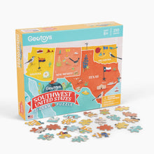 250 Piece United States Geography Jigsaw Puzzle with Landmarks and Flags