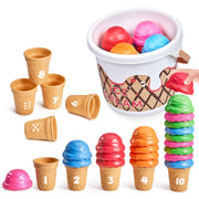 Ice Cream Counting and Color Sorting Set for Preschool Learning