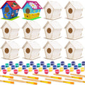 Build and Paint Wooden Birdhouse Craft Kit for Kids with Paints